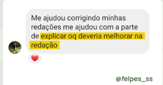 Depoimento de aluno