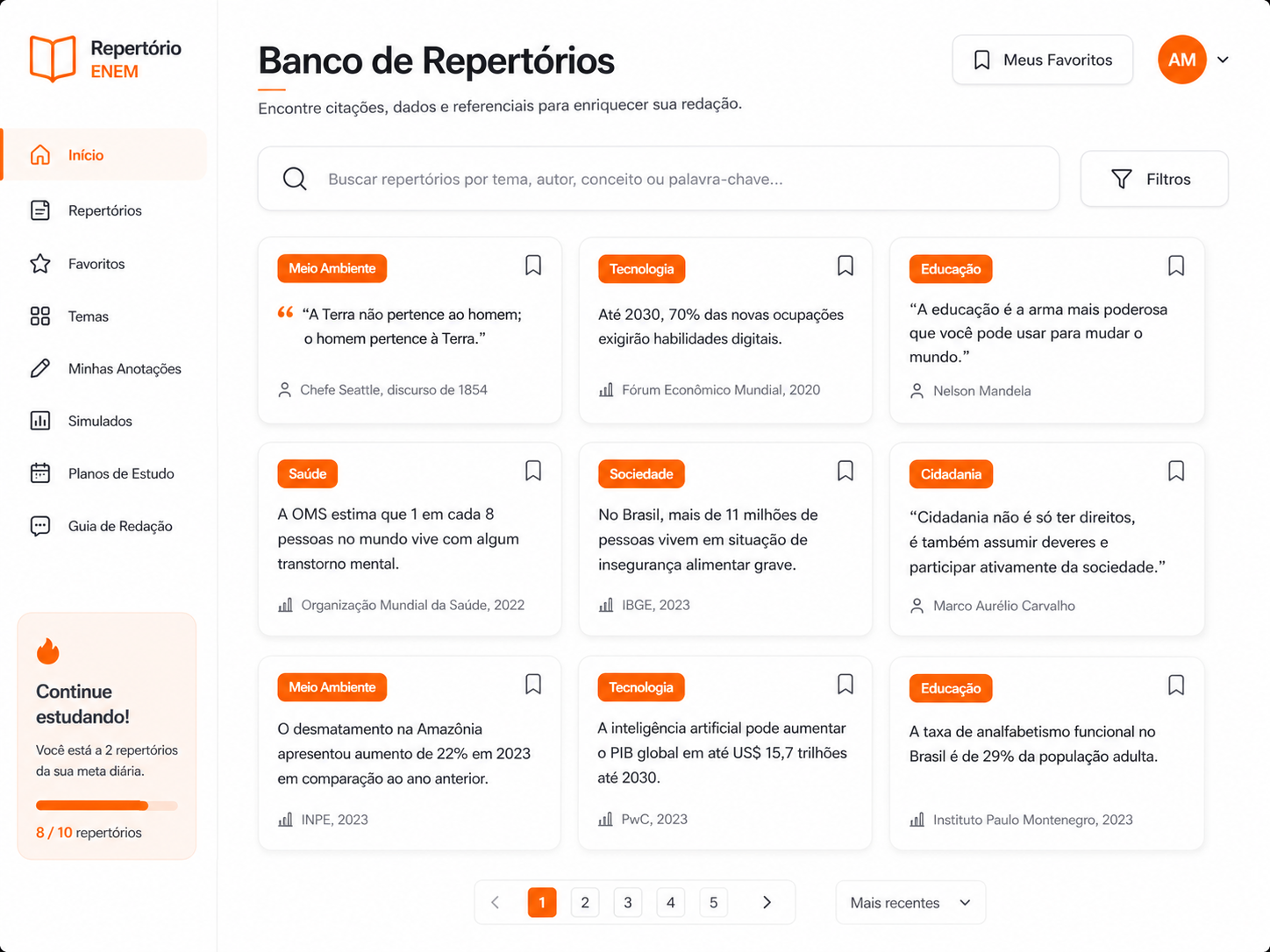 Banco de repertórios